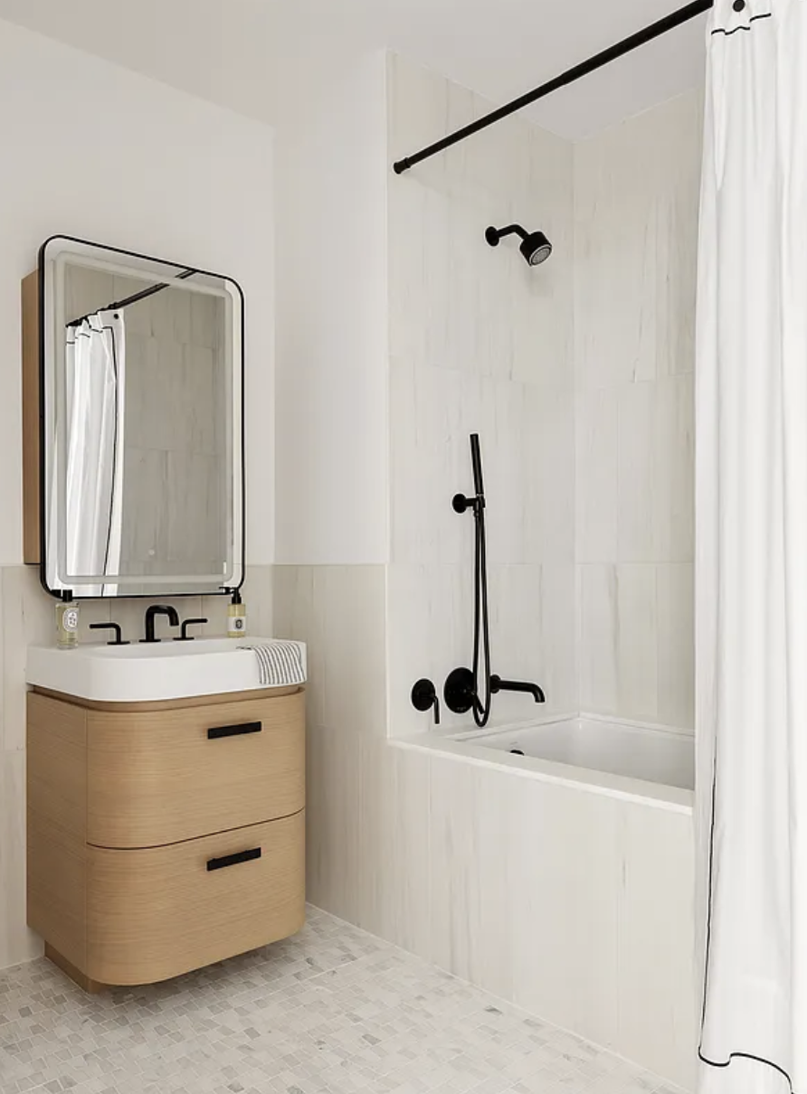 Brooklyn Heights compact bathroom renovation in Brooklyn NYC